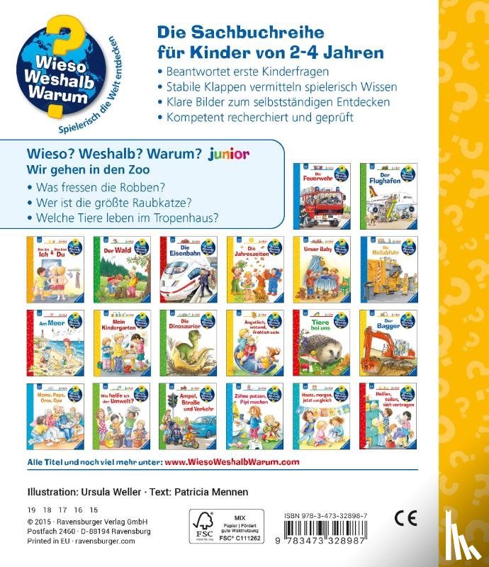 Mennen, Patricia - Wieso? Weshalb? Warum? junior, Band 30: Wir gehen in den Zoo