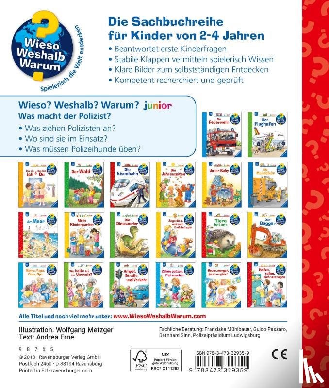Erne, Andrea - Wieso? Weshalb? Warum? junior, Band 65: Was macht der Polizist?