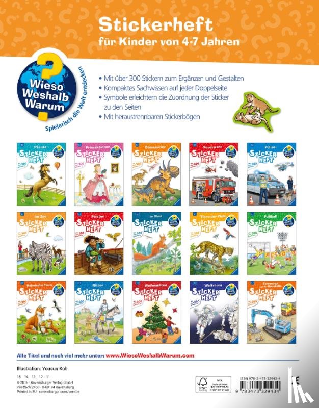  - Wieso? Weshalb? Warum? Stickerheft: Im Zoo