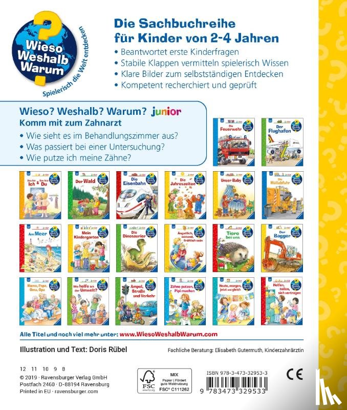 Rübel, Doris - Wieso? Weshalb? Warum? junior, Band 64: Komm mit zum Zahnarzt