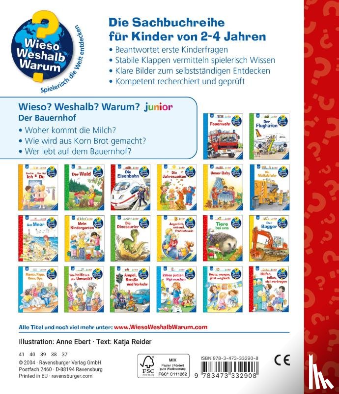 Reider, Katja - Wieso? Weshalb? Warum? junior, Band 1: Der Bauernhof