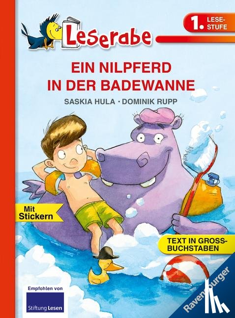 Hula, Saskia - EIN NILPFERD IN DER BADEWANNE - Leserabe 1. Klasse - Erstlesebuch für Kinder ab 6 Jahren