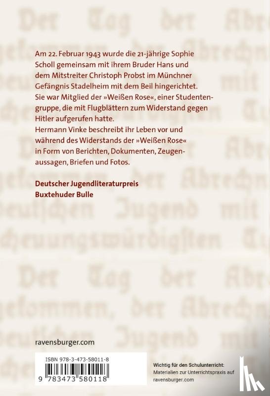 Vinke, Hermann - Das kurze Leben der Sophie Scholl