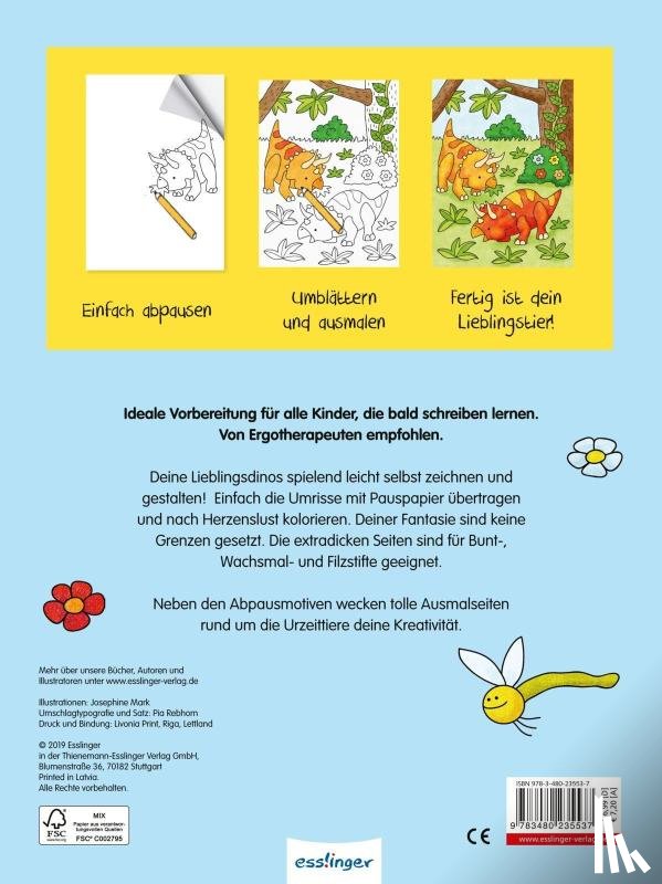  - Malen mit Pauspapier: Bei den Dinos
