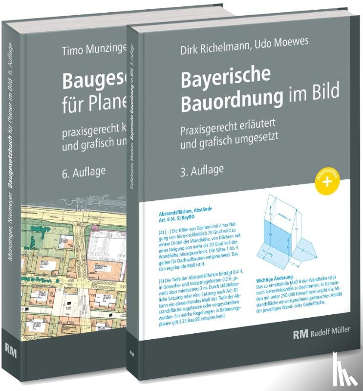 Munzinger, Timo, Niemeyer, Eva Maria, Richelmann, Dirk, Moewes, Udo - Buchpaket: Baugesetzbuch für Planer im Bild & Bayerische Bauordnung im Bild