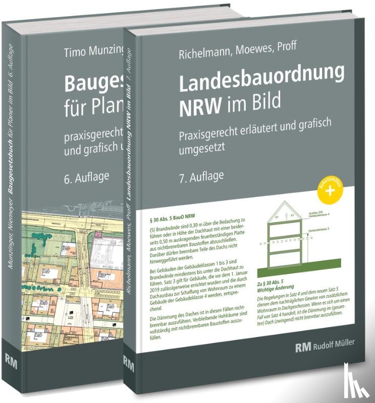 Richelmann, Dirk, Levold, Eva Maria, Proff, Friederike, Welter, Richard - Buchpaket: Baugesetzbuch für Planer im Bild & Landesbauordnung NRW im Bild