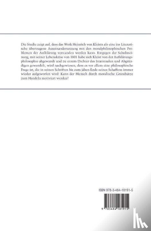 Deissner, David - Moral und Motivation im Werk Heinrich von Kleists
