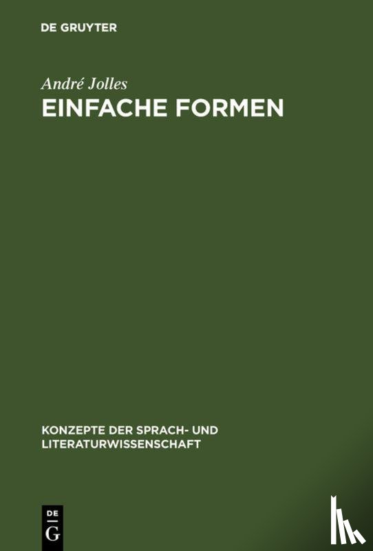 Jolles, Andre - Einfache Formen