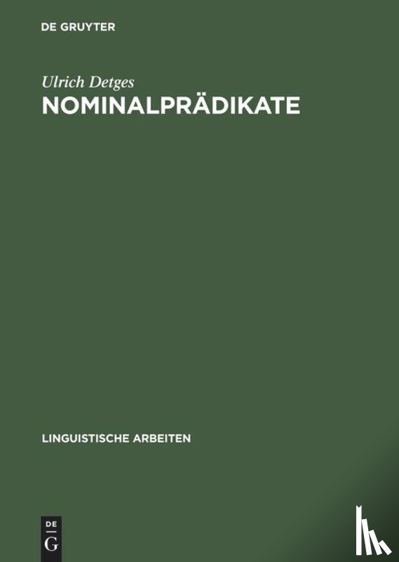 Detges, Ulrich (Ludwig-Maximilians-Universitat Munchen) - Nominalpradikate