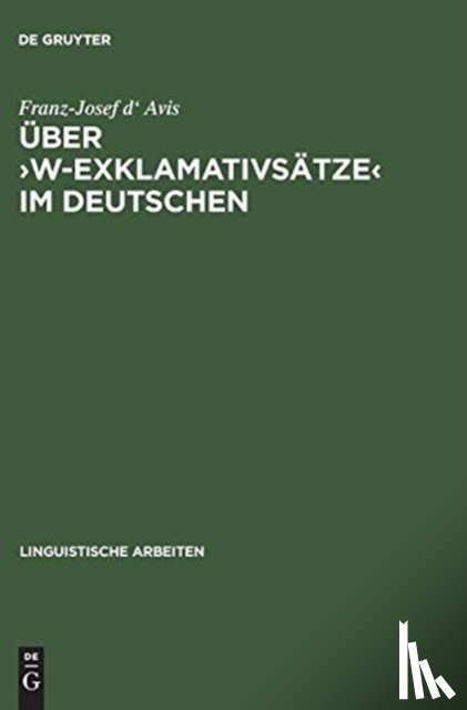 Avis, Franz-Josef D' - UEber >w-Exklamativsatze
