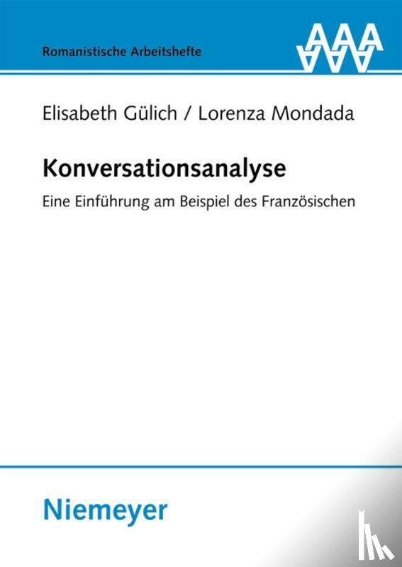 Gulich, Elisabeth, Mondada, Lorenza - Konversationsanalyse