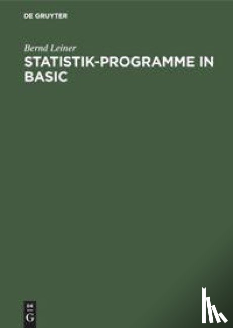 Leiner, Bernd - Statistik-Programme in BASIC