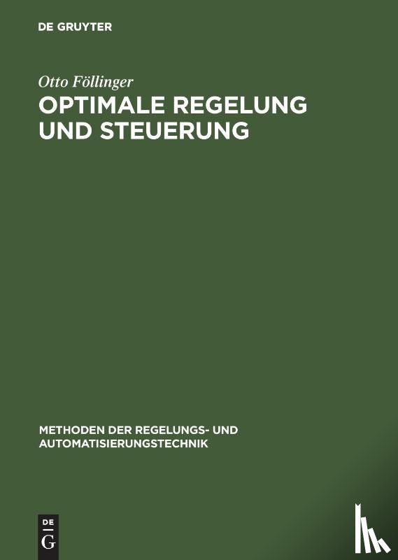 Foellinger, Otto - Optimale Regelung Und Steuerung