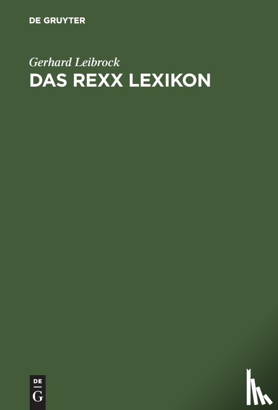 Leibrock, Gerhard - Das REXX Lexikon