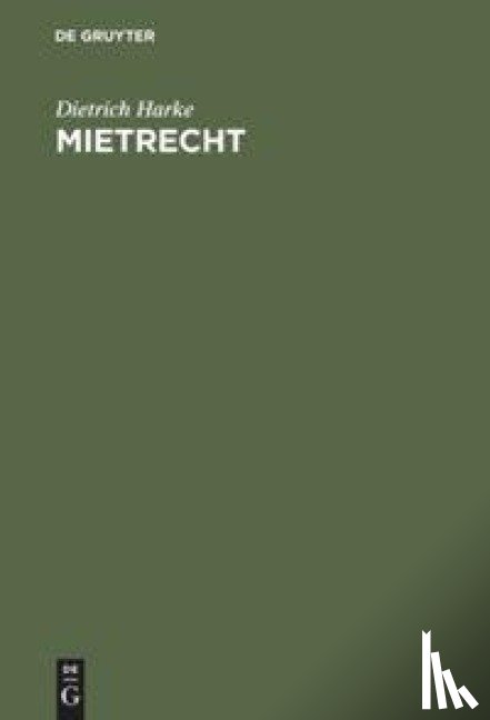 Harke, Dietrich - Mietrecht