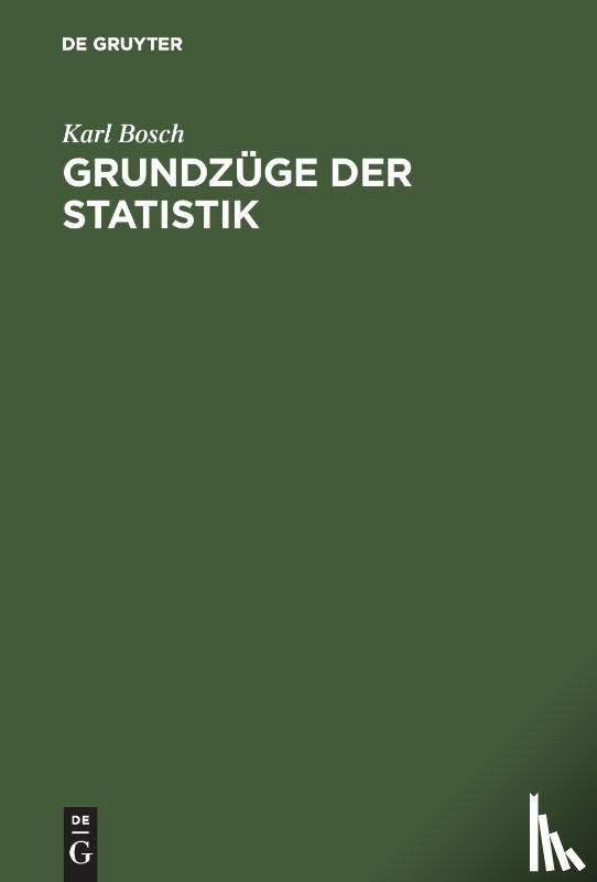Bosch, Karl - Grundzuge der Statistik