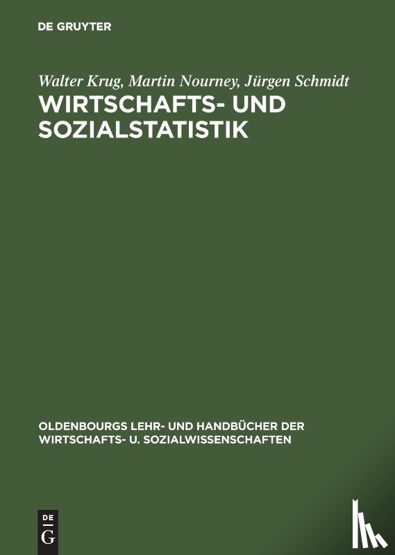 Krug, Walter, Nourney, Martin, Schmidt, Jurgen - Wirtschafts- Und Sozialstatistik