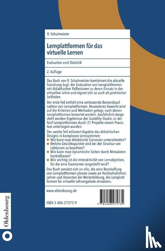 Schulmeister, Rolf - Lernplattformen fur das virtuelle Lernen