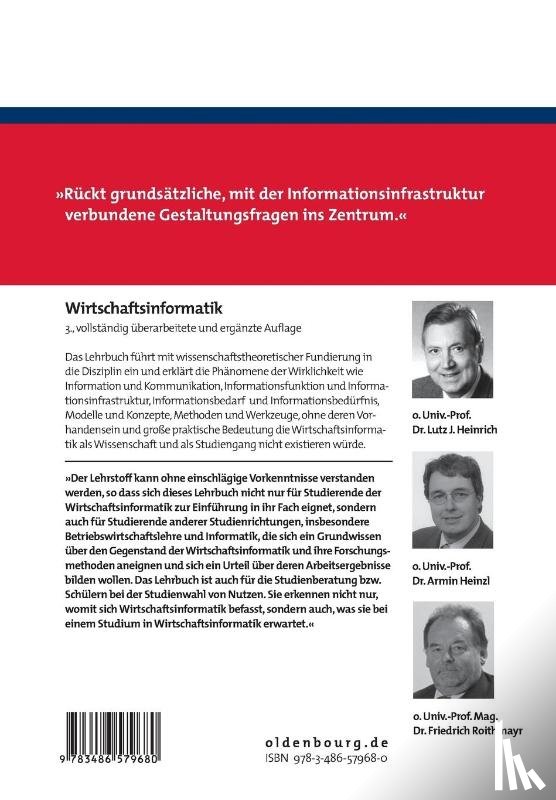 Heinrich, Lutz J, Heinzl, Armin, Roithmayr, Friedrich - Wirtschaftsinformatik