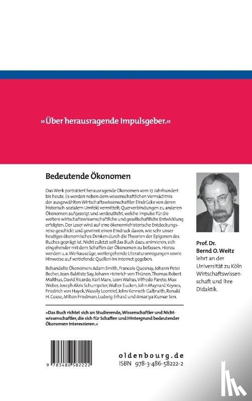 Weitz, Bernd Otto - Bedeutende OEkonomen