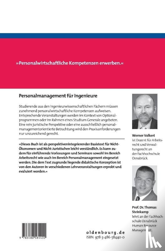 Volkert, Werner, Steinkamp, Thomas - Personalmanagement Fur Ingenieure