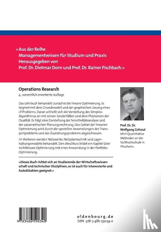 Gohout, Wolfgang - Operations Research