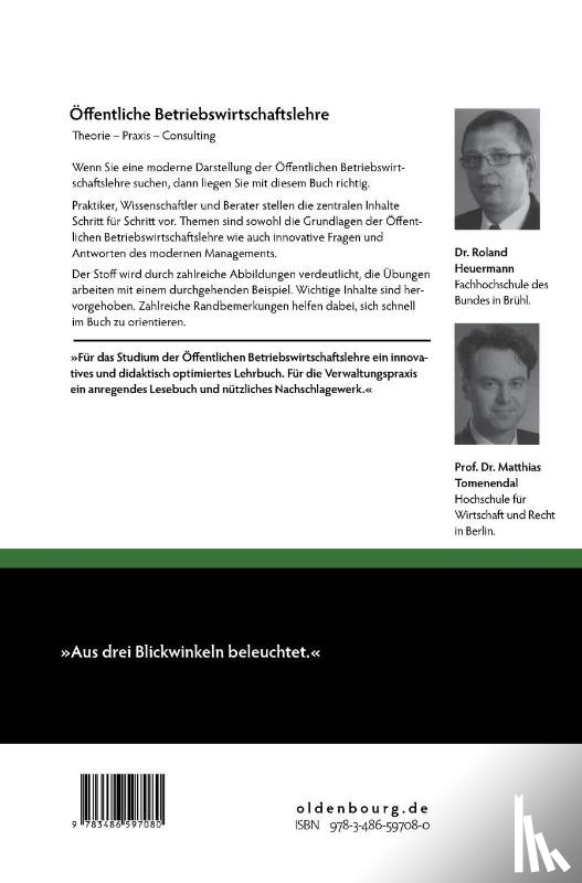 Heuermann, Roland, Tomenendal, Matthias - Offentliche Betriebswirtschaftslehre