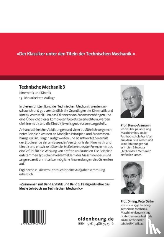 Assmann, Bruno, Selke, Peter - Technische Mechanik 3