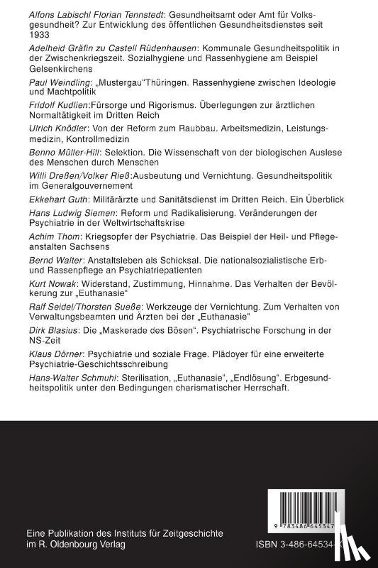  - Medizin Und Gesundheitspolitik in Der Ns-Zeit