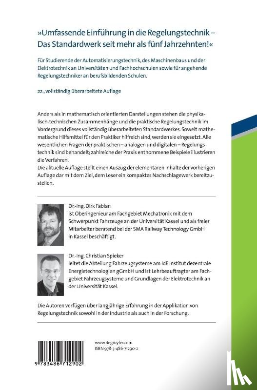 Fabian, Dirk, Spieker, Christian, Samal, Erwin - Grundriss der praktischen Regelungstechnik