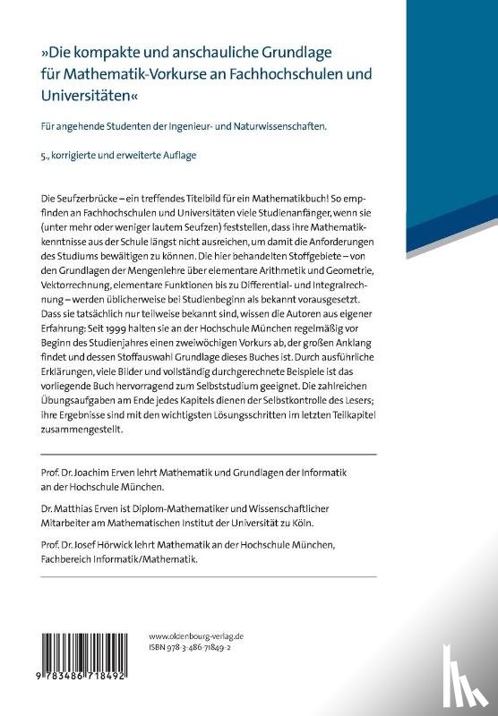 Erven, Joachim, Erven, Matthias, Hoerwick, Josef - Vorkurs Mathematik