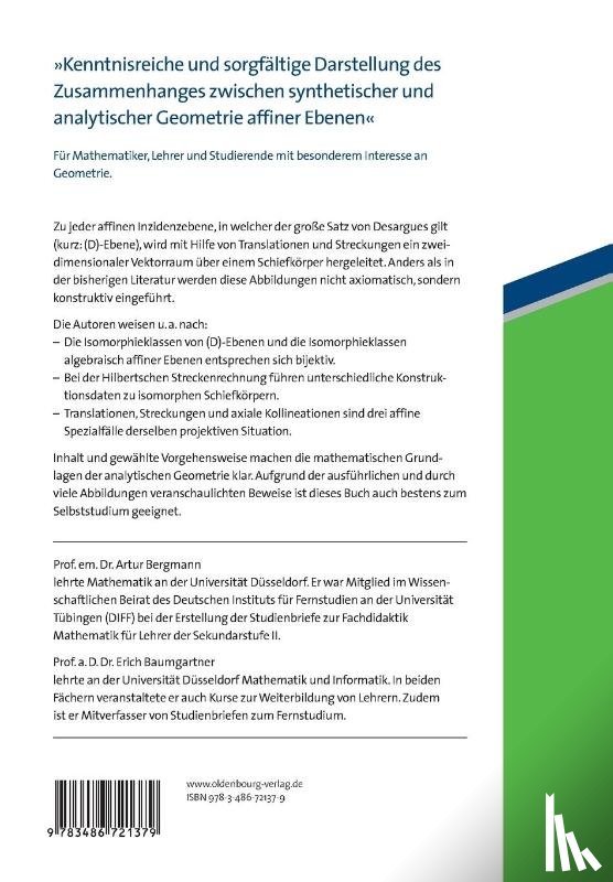 Bergmann, Artur, Baumgartner, Erich - Affine Ebenen