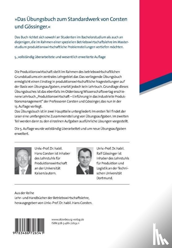 Corsten, Hans, Gossinger, Ralf - Ubungsbuch Zur Produktionswirtschaft