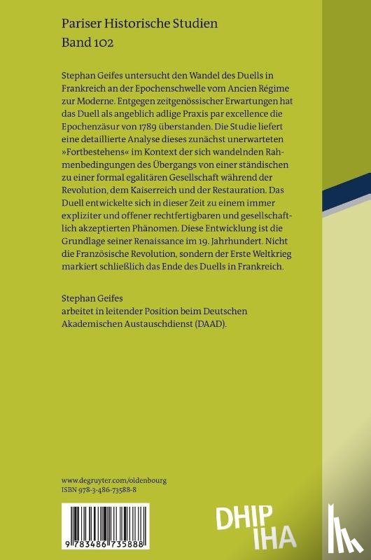 Geifes, Stephan - Das Duell in Frankreich 1789-1830