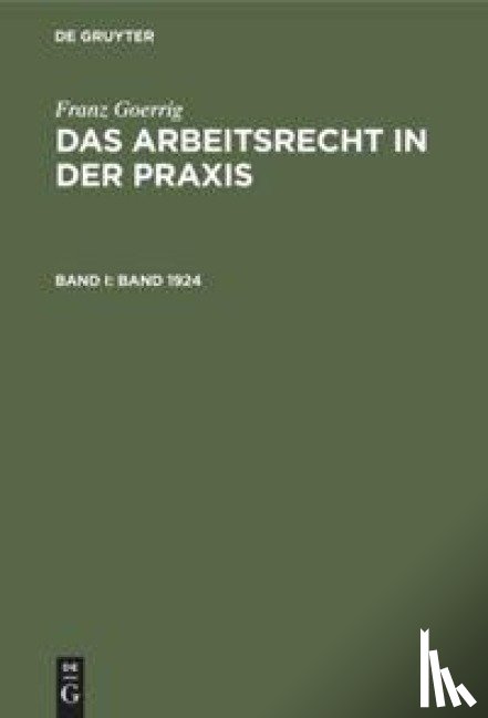 Goerrig, Franz - Band 1924