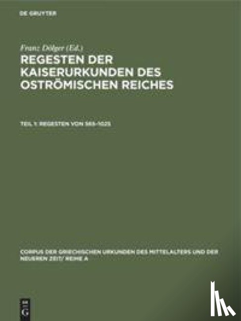  - Regesten Von 565-1025