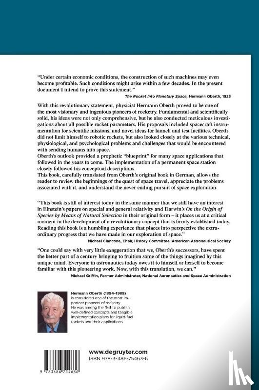 Oberth, Hermann - The Rocket into Planetary Space