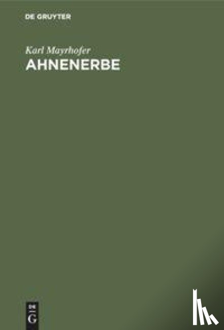 Mayrhofer, Karl - Ahnenerbe
