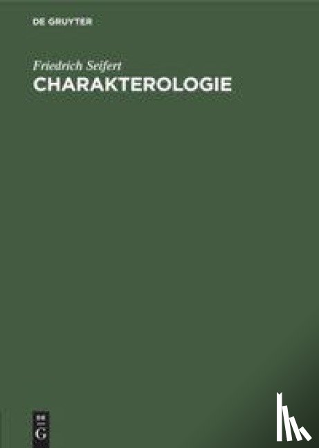 Seifert, Friedrich - Charakterologie