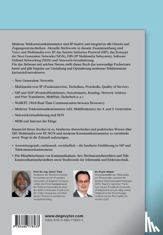 Trick, Ulrich, Weber, Frank - SIP und Telekommunikationsnetze