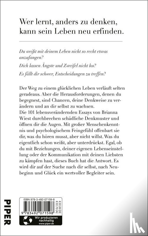 Wiest, Brianna - 101 Essays, die dein Leben verändern werden