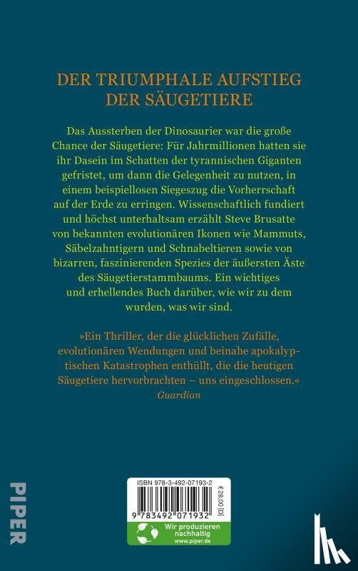 Brusatte, Steve - Eine neue Geschichte der Säugetiere