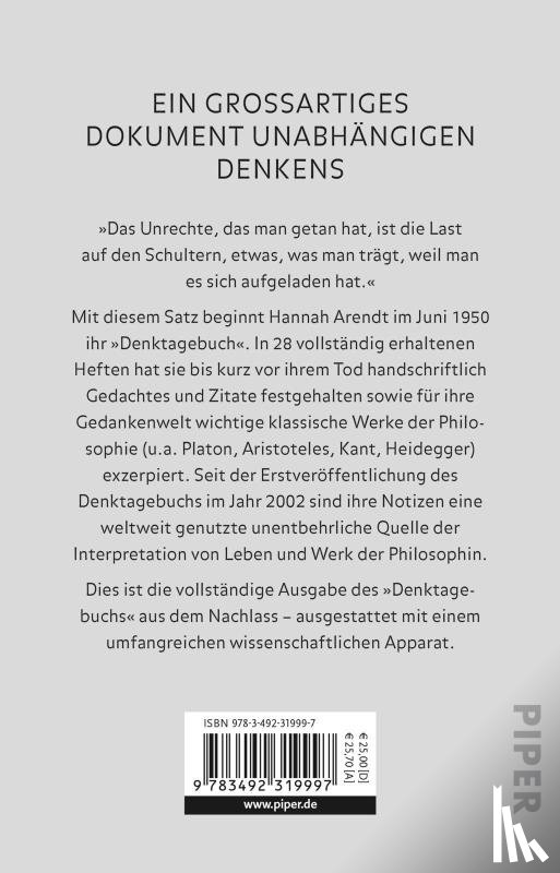 Arendt, Hannah - Denktagebuch