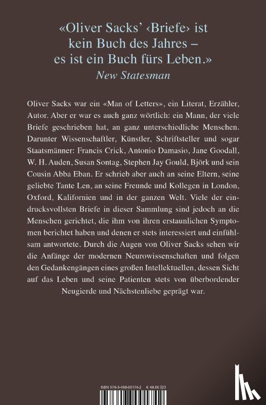 Sacks, Oliver - Briefe von Oliver Sacks