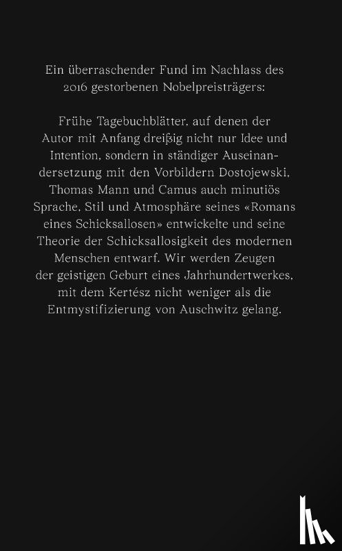 Kertész, Imre - Heimweh nach dem Tod