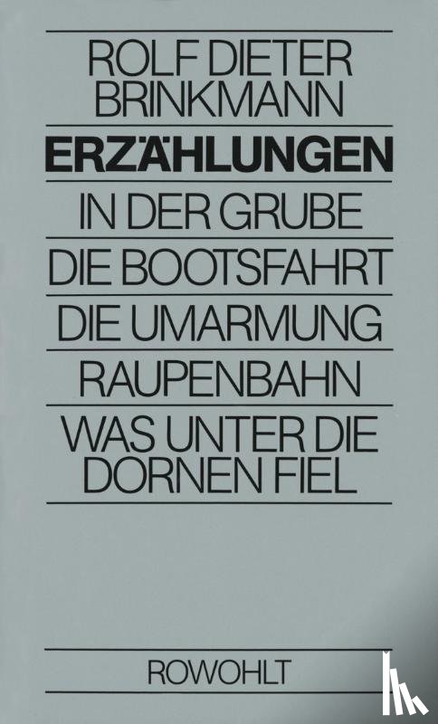 Brinkmann, Rolf Dieter - Erzählungen