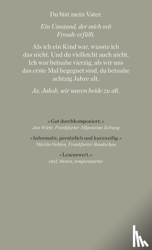 Walser, Martin, Augstein, Jakob - Das Leben wortwörtlich