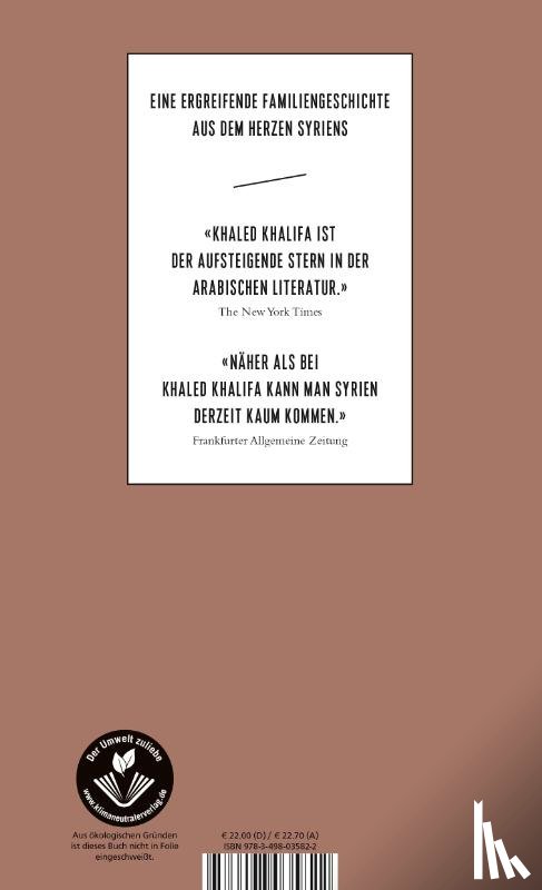 Khalifa, Khaled - Keine Messer in den Kuchen dieser Stadt