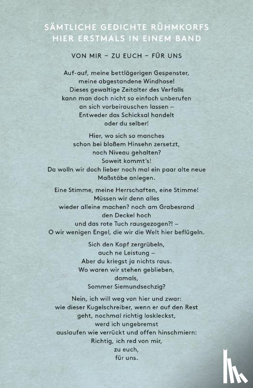Rühmkorf, Peter - Sämtliche Gedichte 1956 - 2008
