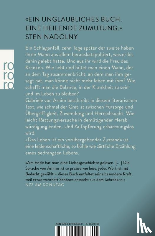 Arnim, Gabriele von - Das Leben ist ein vorübergehender Zustand